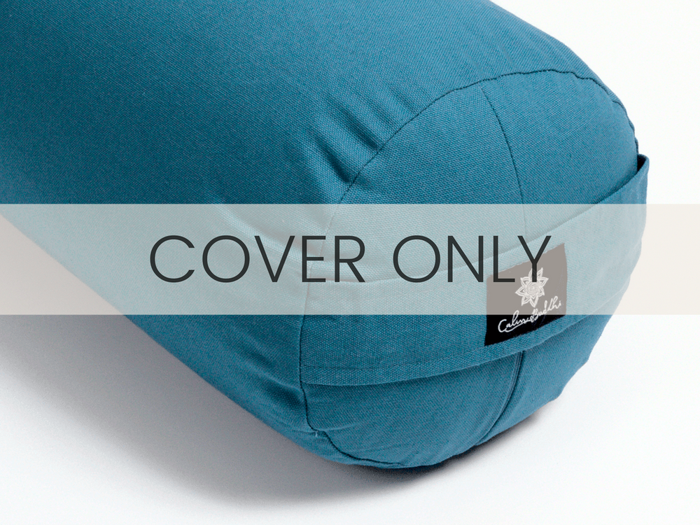 Teal Round Yoga Bolster COVER ONLY