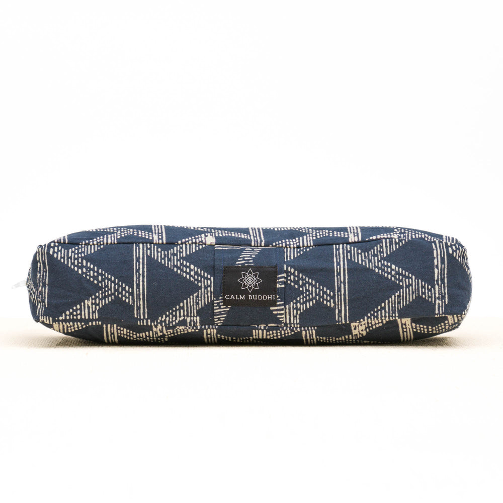 
                  
                    Travel Yoga Bolster ~ Deep Sea Blue Triangle
                  
                