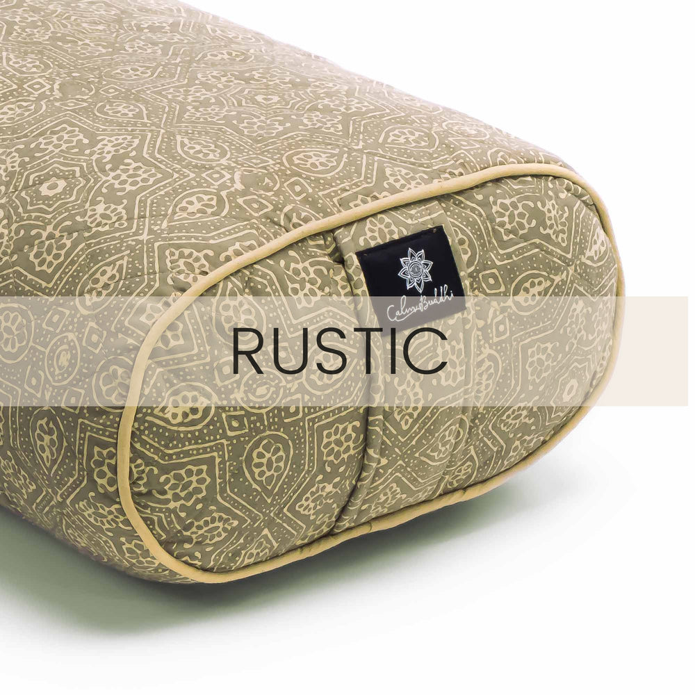 Wind Star - Oval Yoga Bolster Block Printed, Oval Bolsters -xo