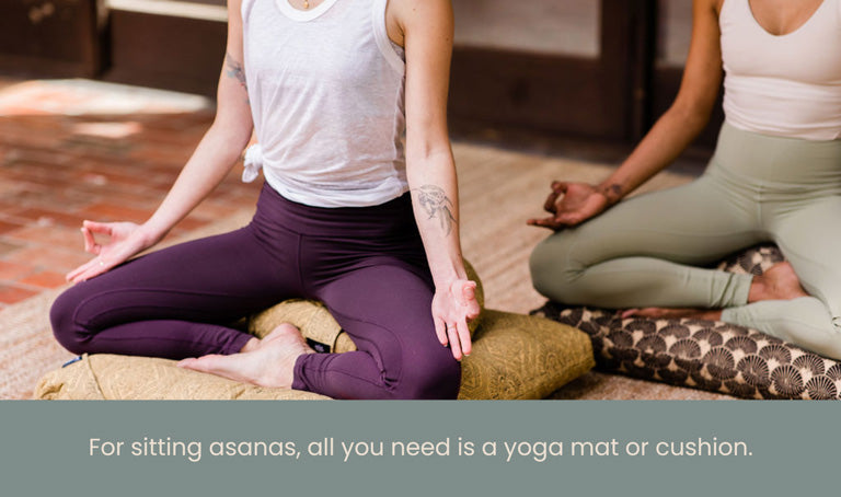 sitting asanas all you need is yoga mat or cushion