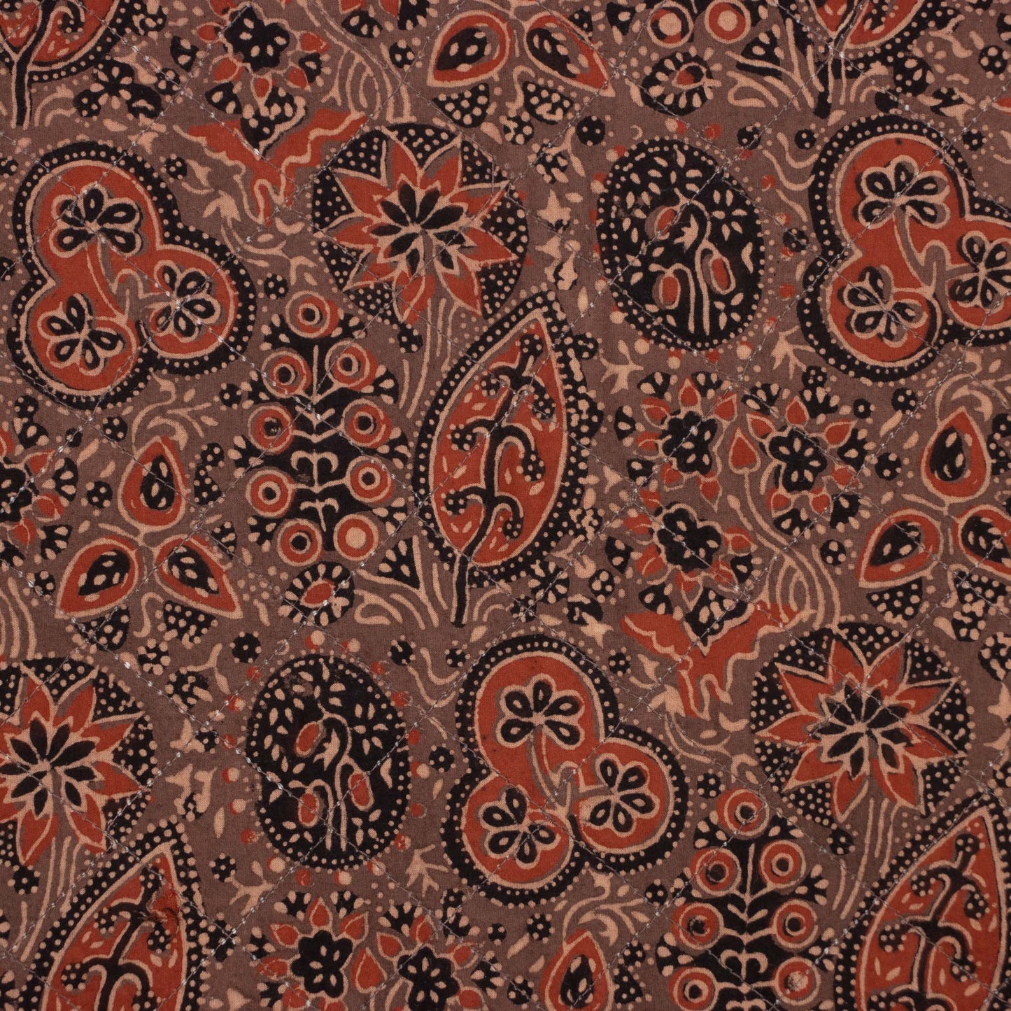 Ajrakh Earth Fig - Yoga Pillow Block Printed, Yoga Pillows -xo