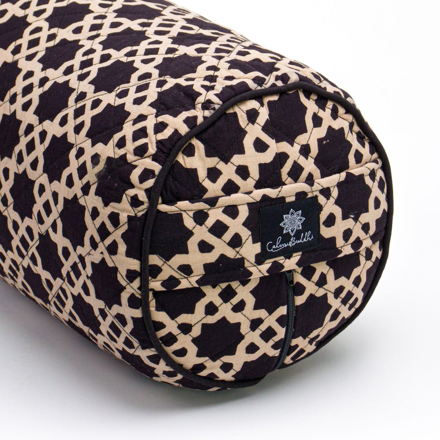 Akasha - Round Yoga Bolster-Block Printed, Round Bolsters-xo