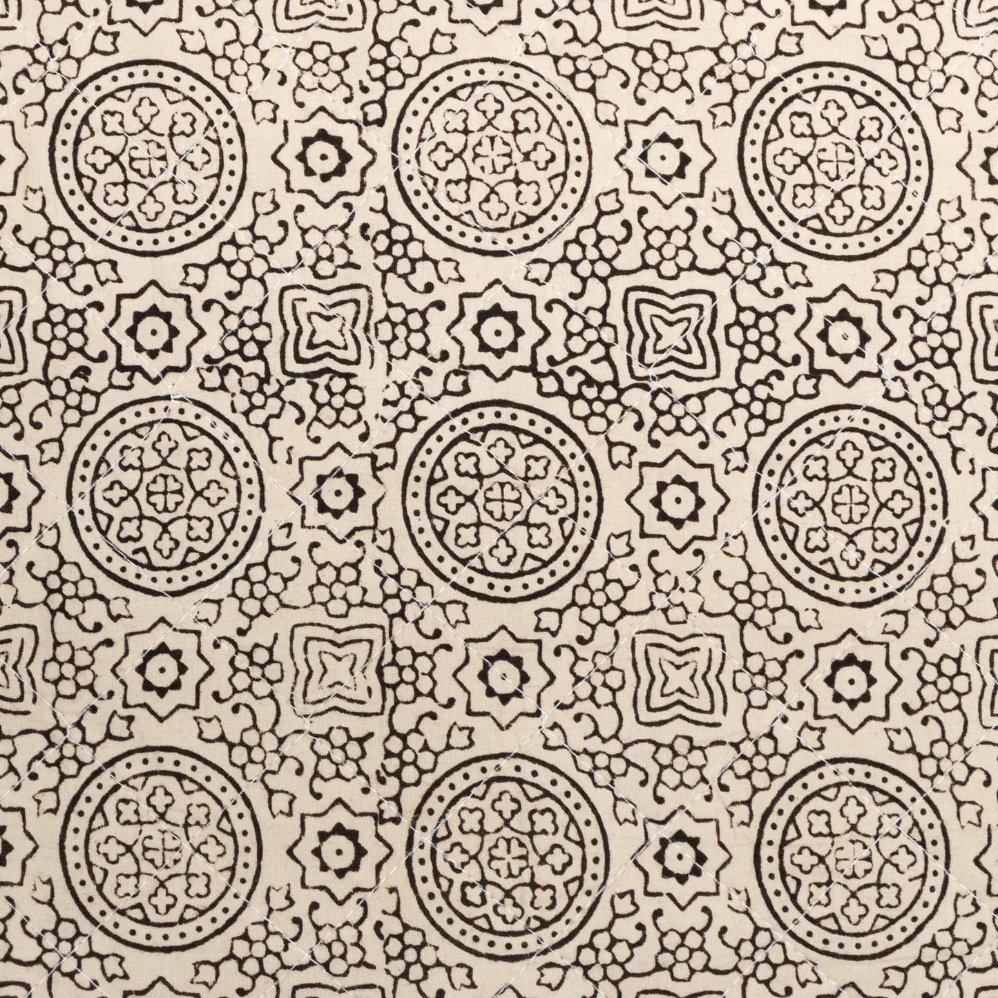 Crescent Meditation Cushion - Pure Riyal Block Printed, Crescents, Pure Riyal -xo