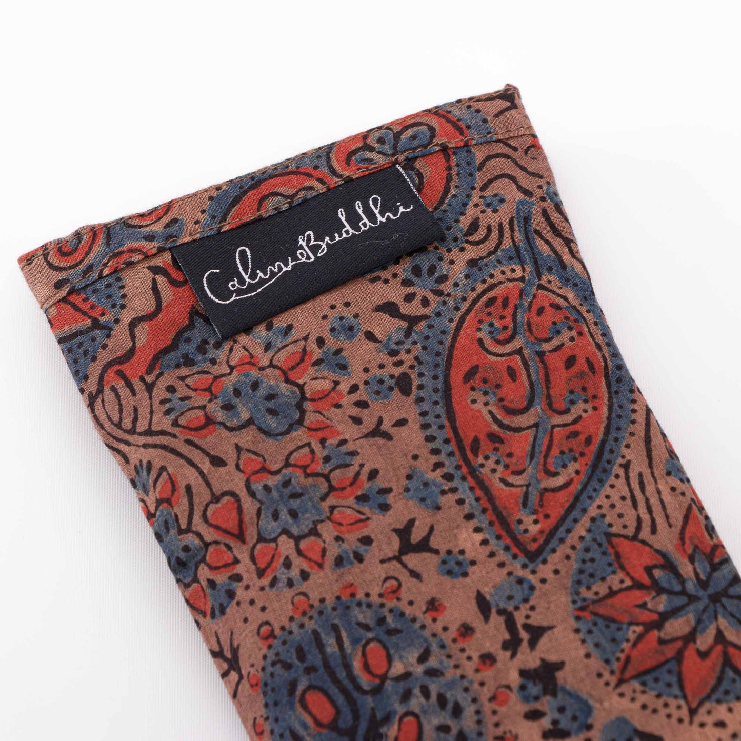 Dusky Ajrakh Fig Leaf - Eye Pillow Block Printed, Eye Pillows -xo