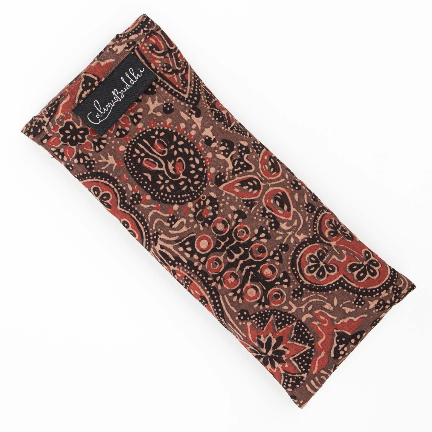 
                  
                    Round Yoga Bolster - Ajrakh Earth Fig leaf Block Printed, Round Bolsters -xo
                  
                