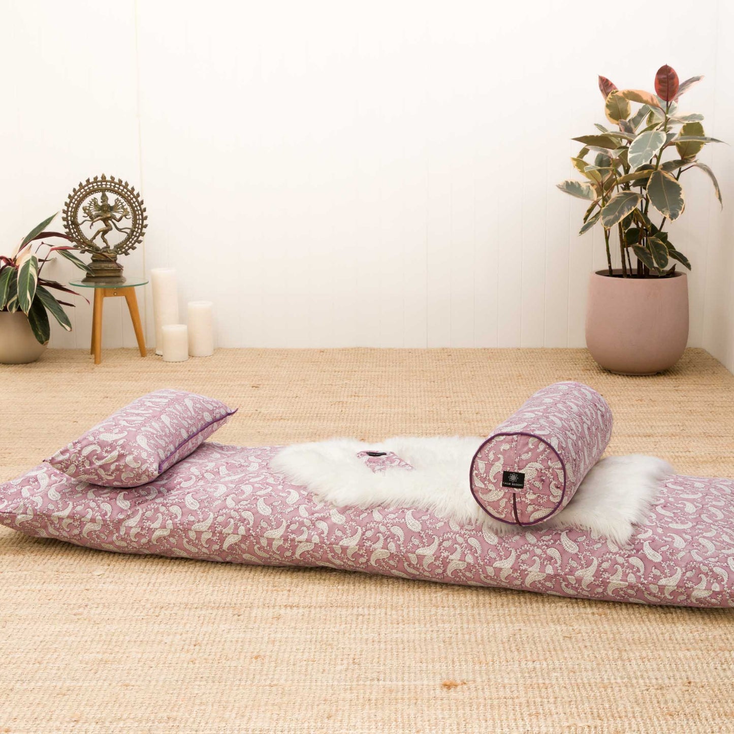 
                  
                    Indi Rose Paisley Yoga Nidra and Meditation Comfort Bundle Block Printed, futonbundle, Indi Rose, karna -xo
                  
                