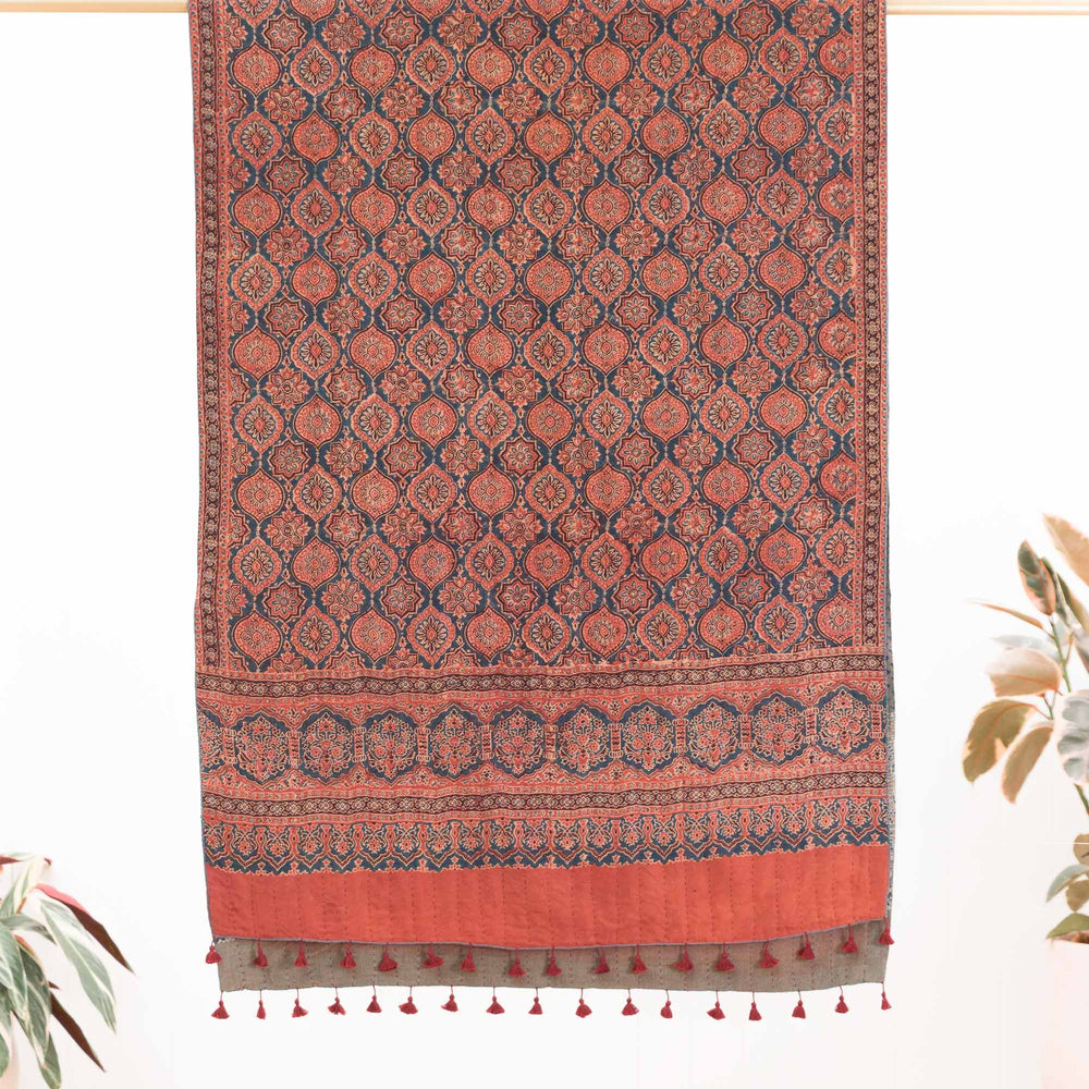 Indigo Alum ~ Wool-silk natural dye shawl Gifts, Scarves -xo