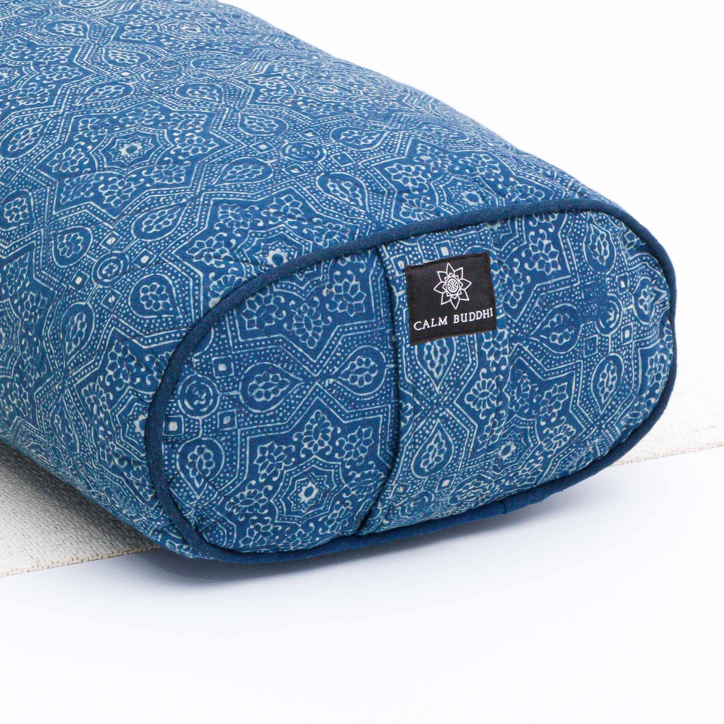 Indigo Star (Water) - Oval Yoga Bolster Block Printed, Oval Bolsters -xo
