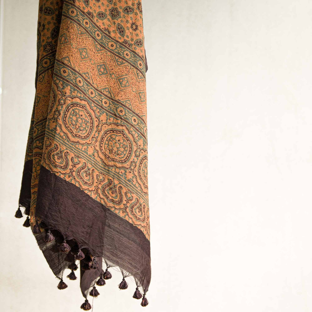 Maharaja ~ Woven wool-silk natural dye shawl Gifts, Scarves -xo