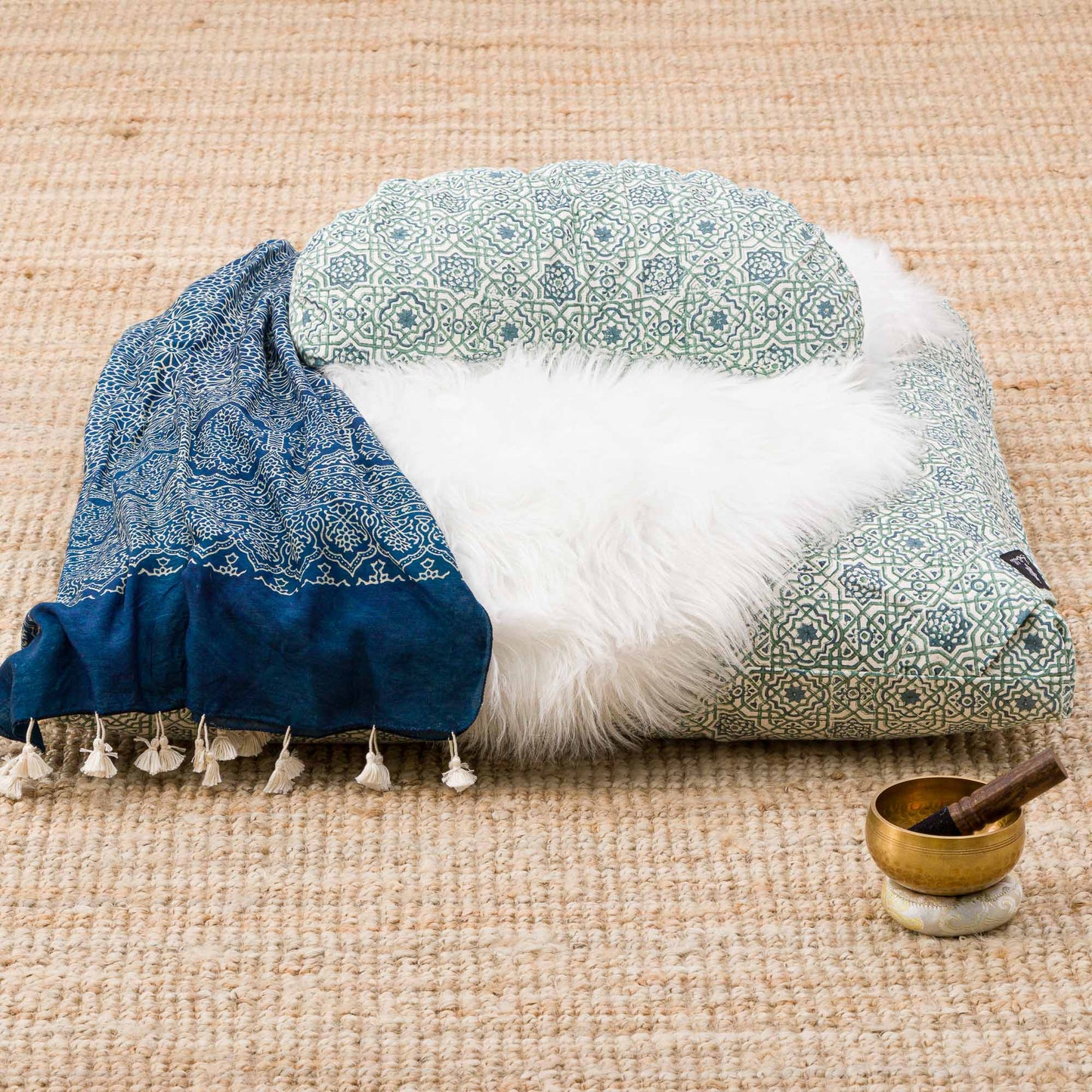 Moroccan Dreams - Meditation comfort bundle Block Printed, karna, zafuzab-set -xo