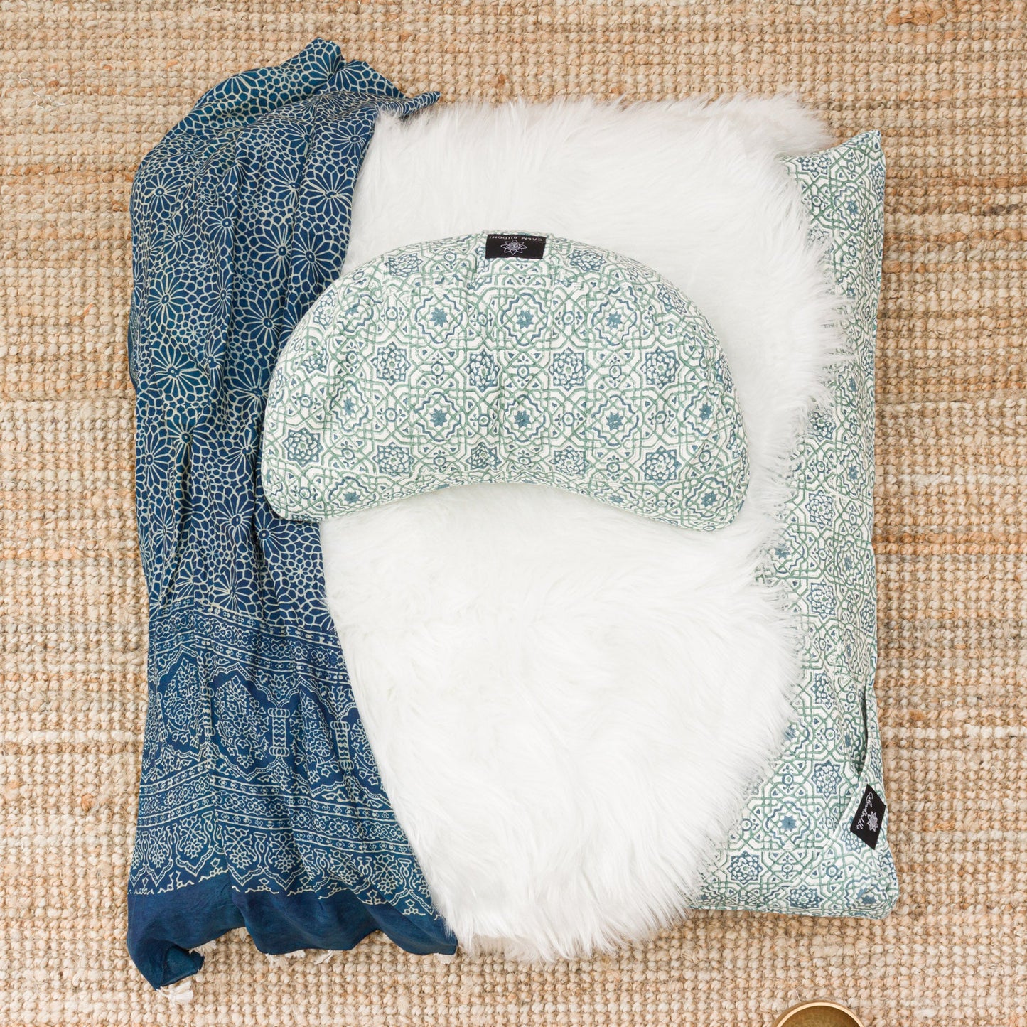 Moroccan Dreams - Meditation comfort bundle Block Printed, karna, zafuzab-set -xo