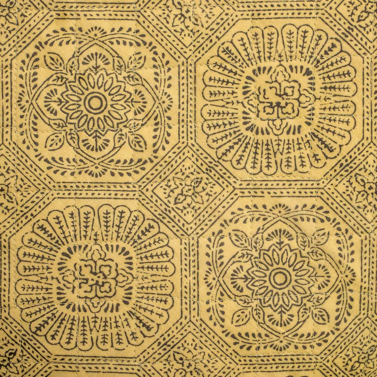 Mustard Flower - Yoga Pillow Block Printed, Yoga Pillows -xo