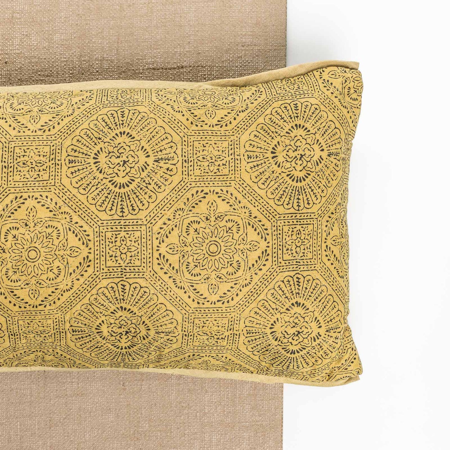
                  
                    Mustard Flower - Yoga Pillow Block Printed, Yoga Pillows -xo
                  
                