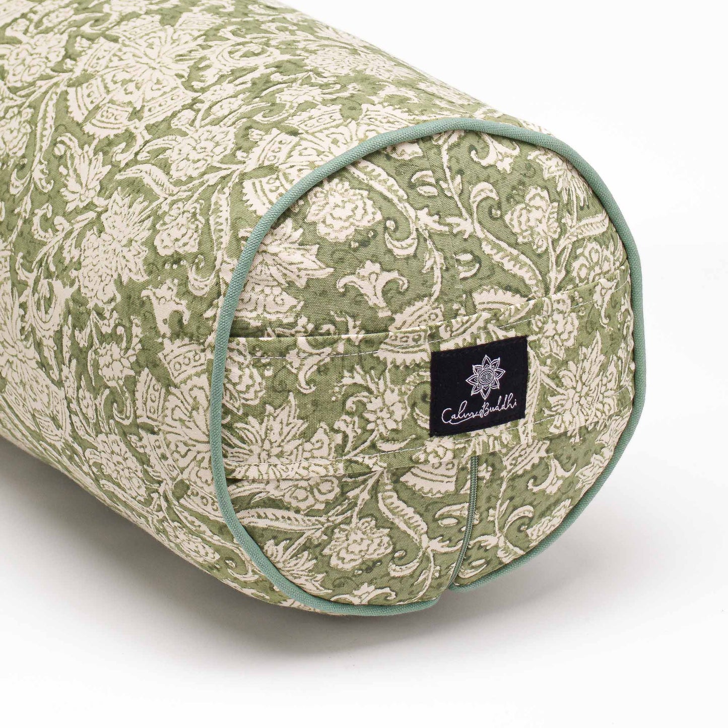 New Gaia Round Yoga Bolster Block Printed, karna, Round Bolsters -xo