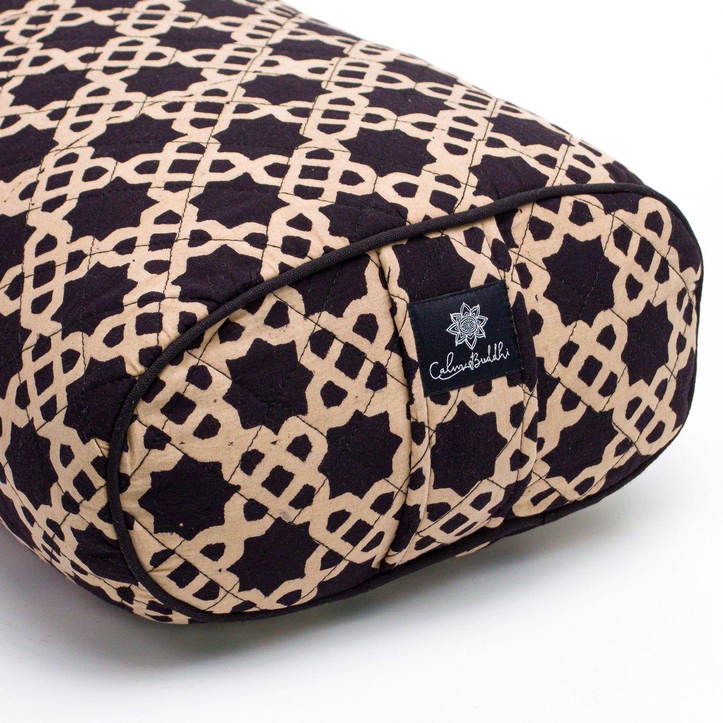 Oval yoga bolster- Akasha-Block Printed, Oval Bolsters-xo
