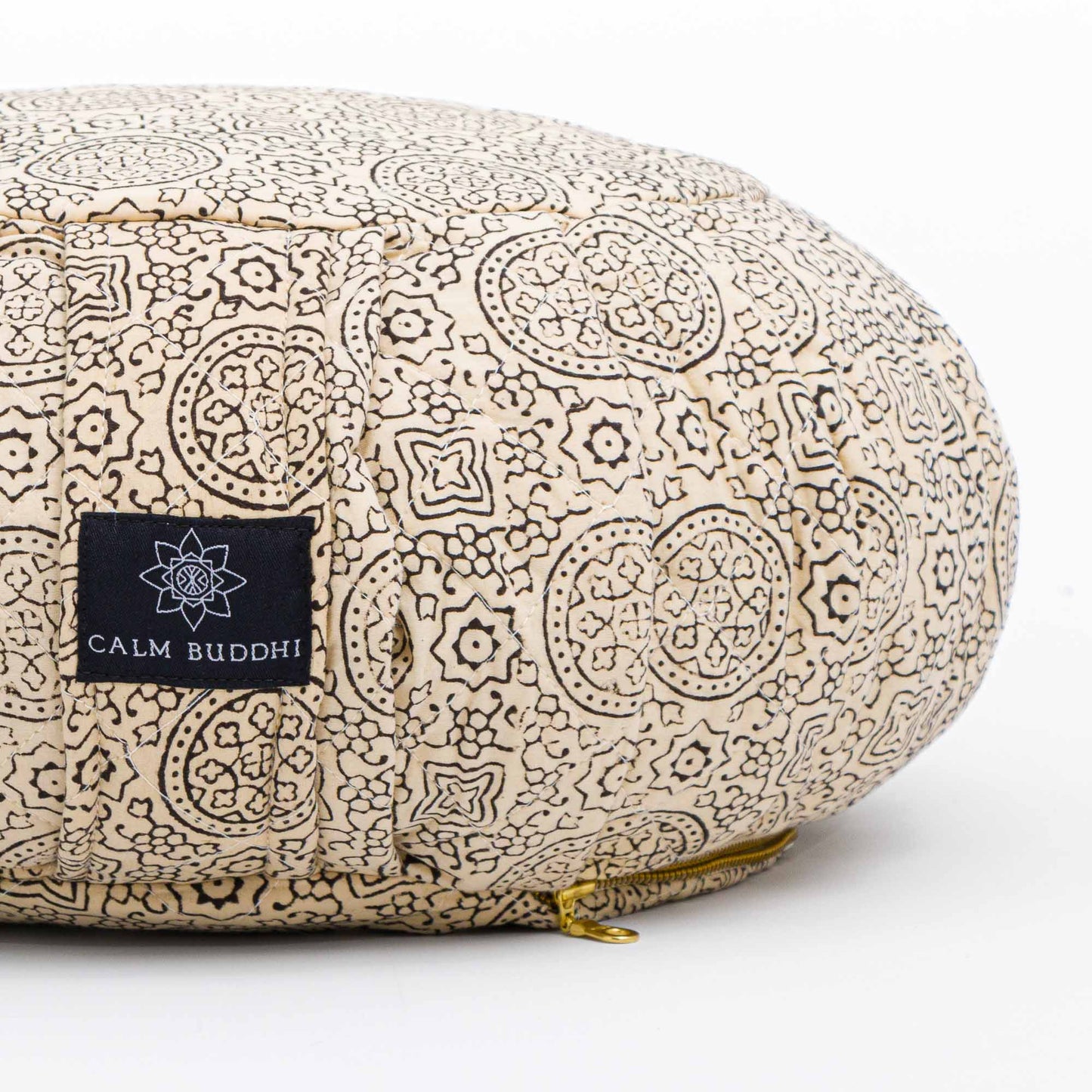 Pure Riyal - Round Meditation Cushion Zafu Block Printed, Pure Riyal, Zafus -xo