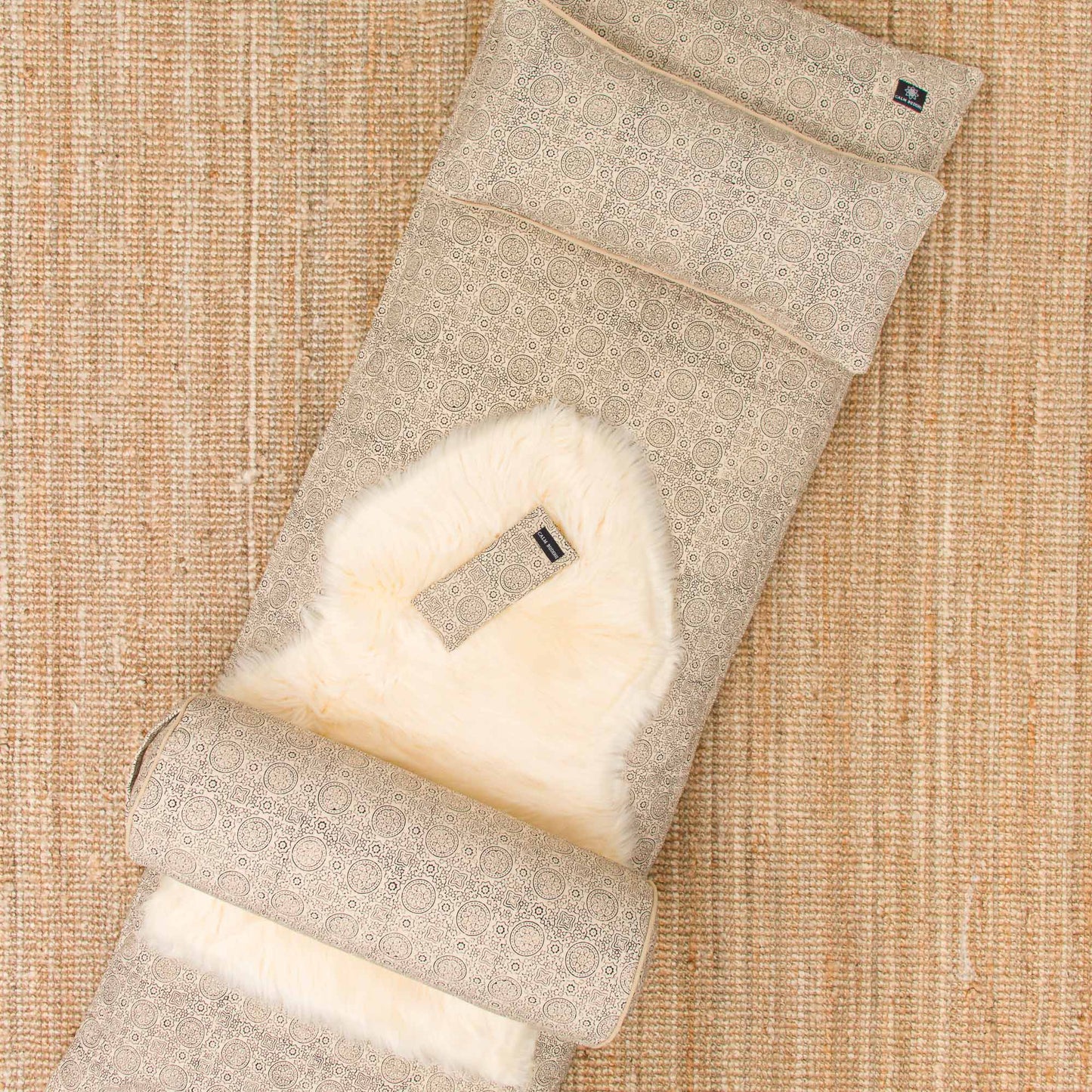Pure Riyal - Yoga Nidra and Meditation Comfort Bundle Block Printed, futonbundle, Pure Riyal, Quilted -xo