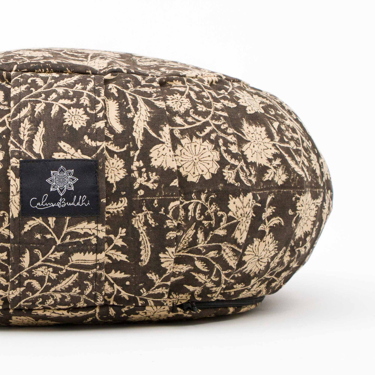 Round Meditation Cushion ~ Bhumi Garden Block Printed, karna, Zafus -xo