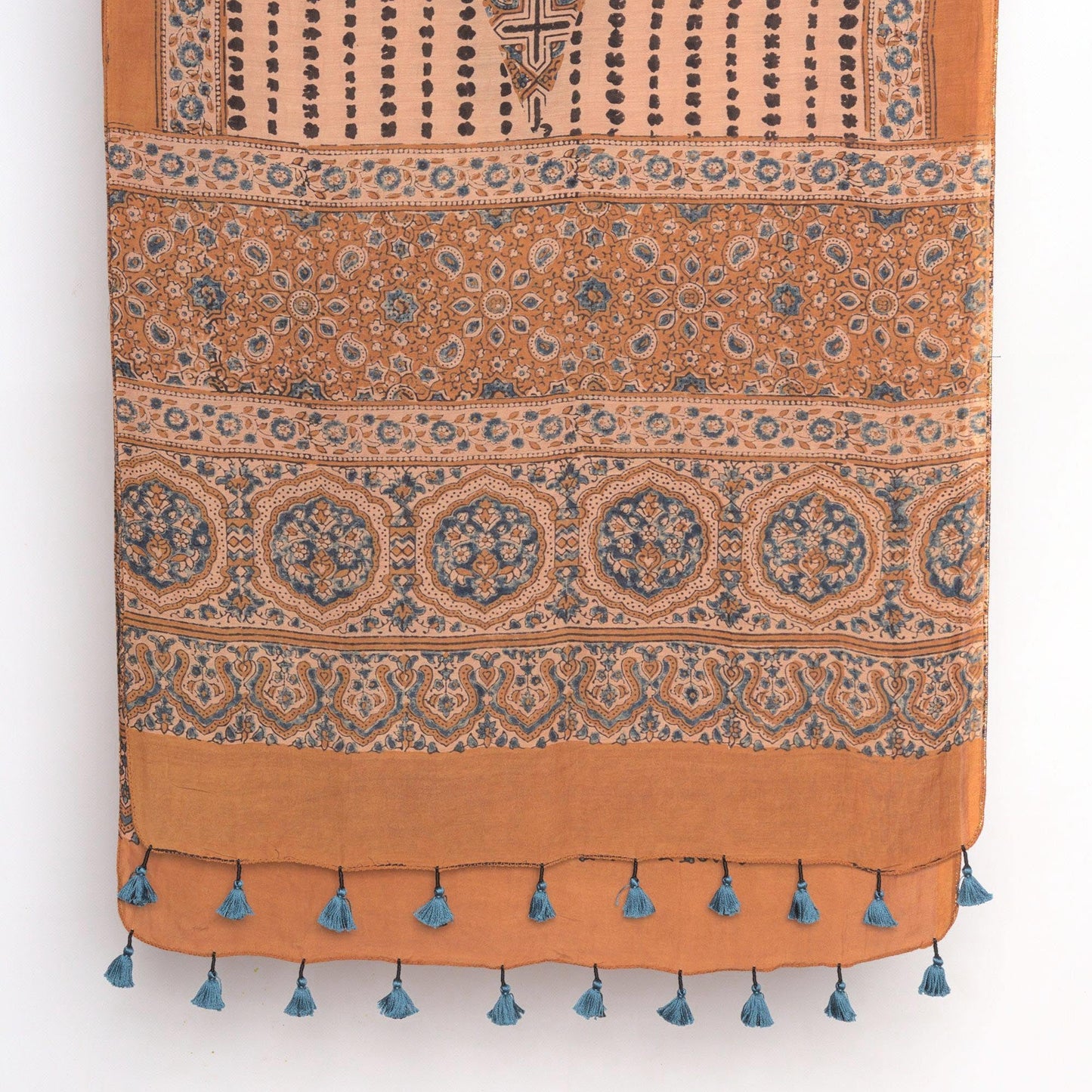 Rusty Ajrakh Natural Dye Scarf Gifts, Scarves -xo