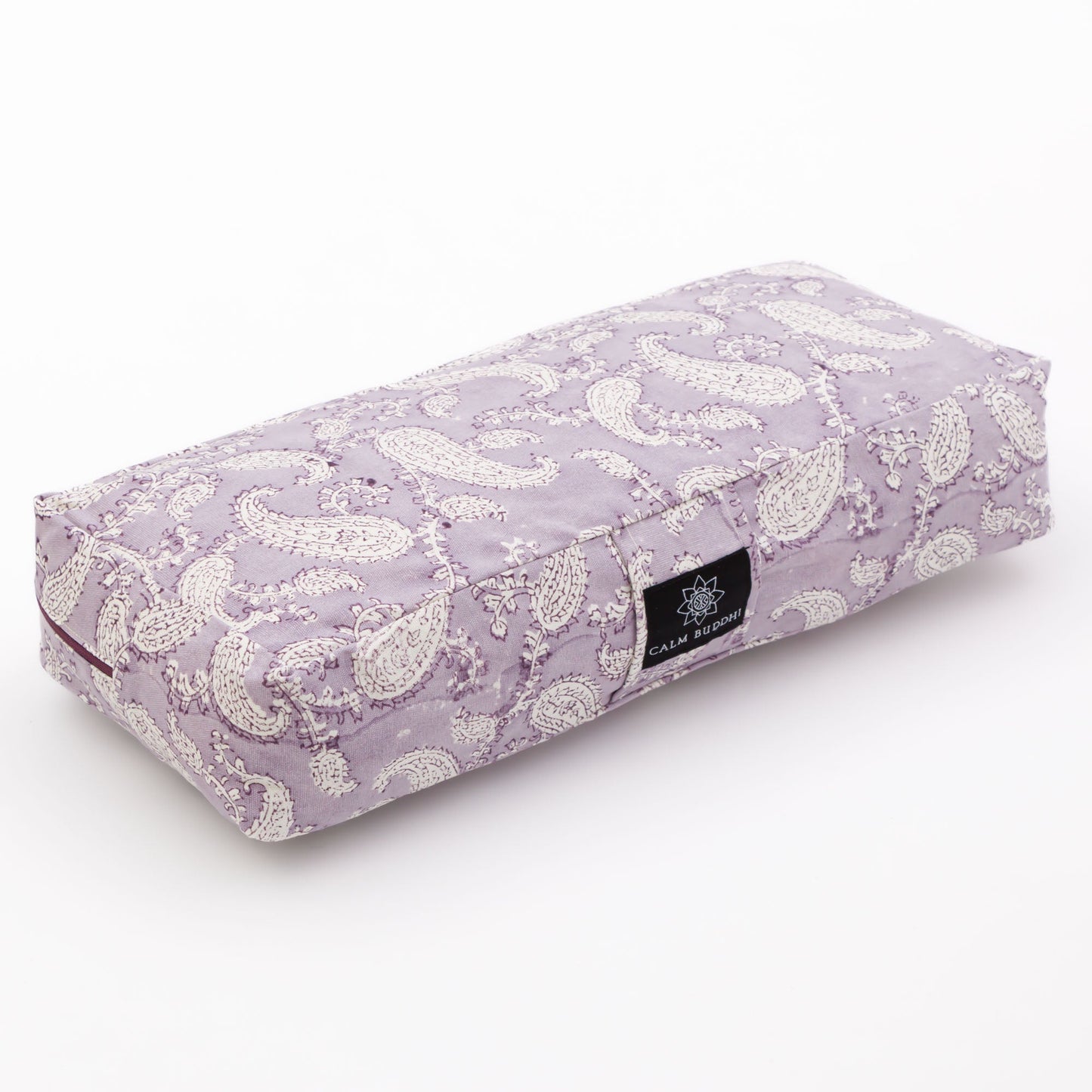 Travel Yoga Bolster ~Ananda Paisley Ananda, Block Printed, karna, Travel Bolsters -xo