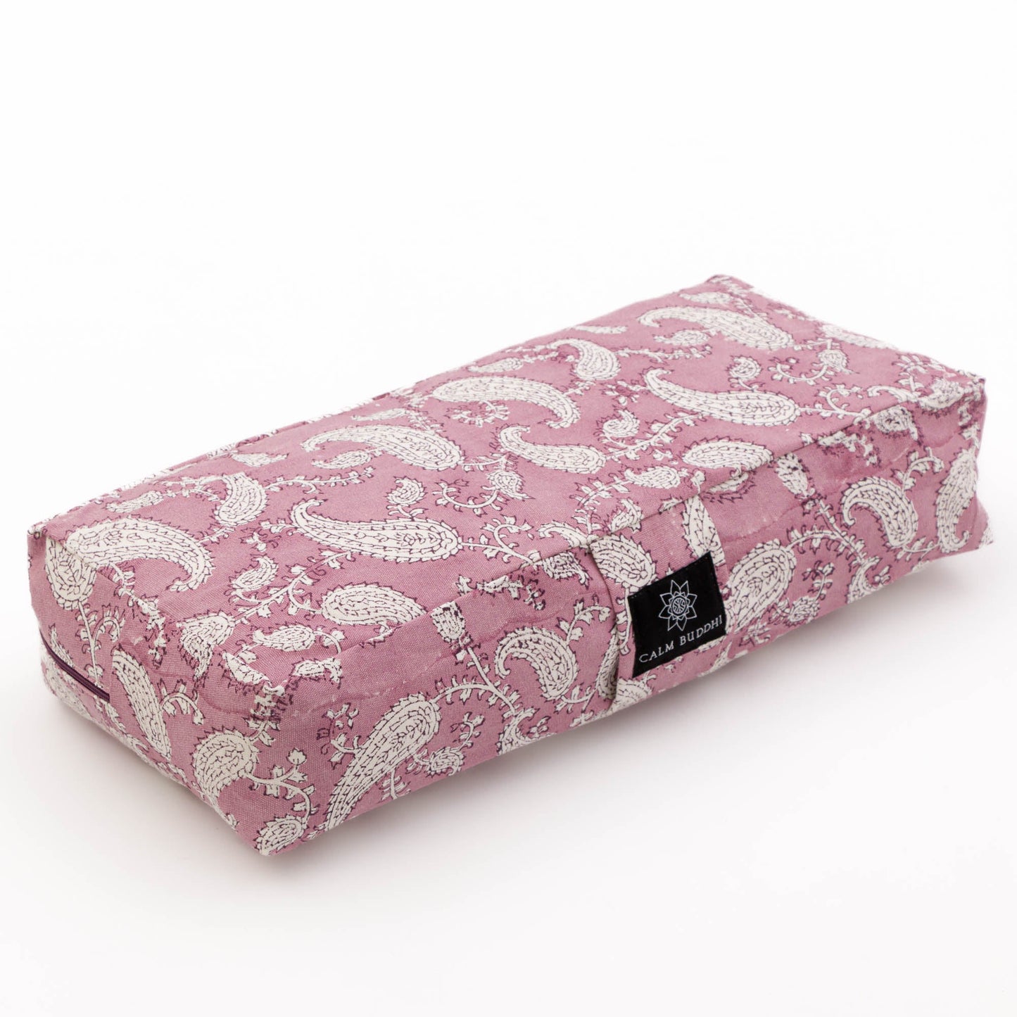 Travel Yoga Bolster ~ Indi Rose Paisley Block Printed, Indi Rose, karna, Travel Bolsters -xo