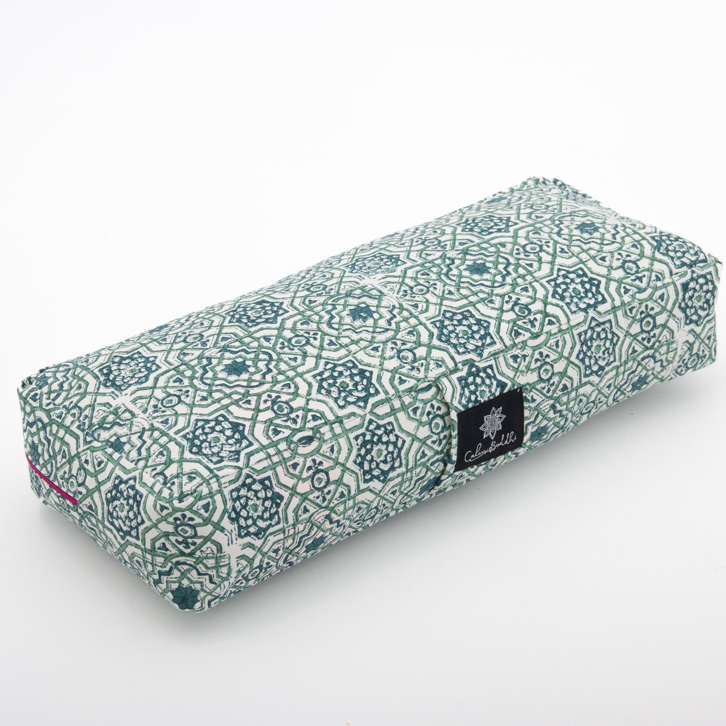 Travel Yoga Bolster - Moroccan Dreams Block Printed, karna, Travel Bolsters -xo