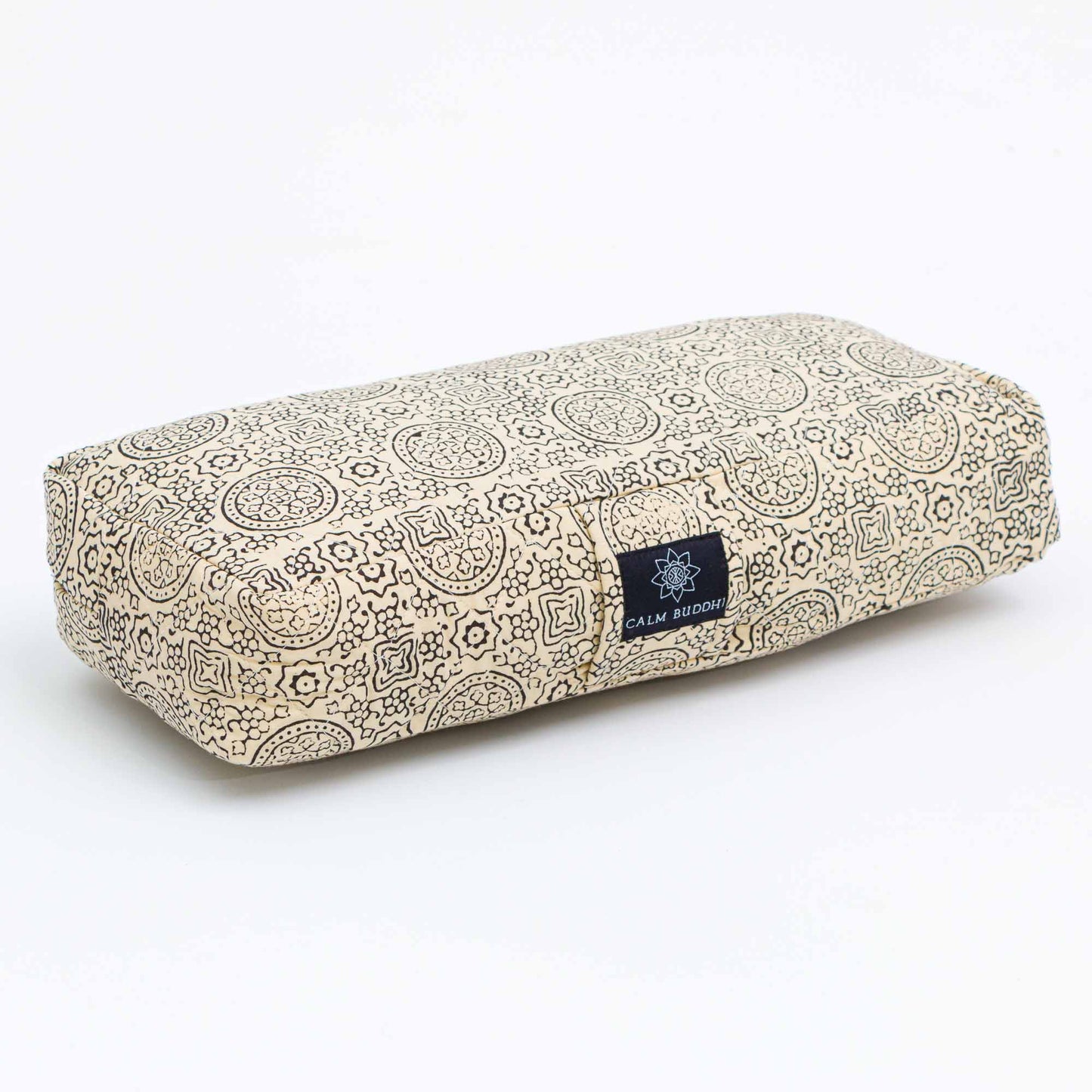 Travel Yoga Bolster ~ Pure Riyal Block Printed, Pure Riyal, Travel Bolsters -xo