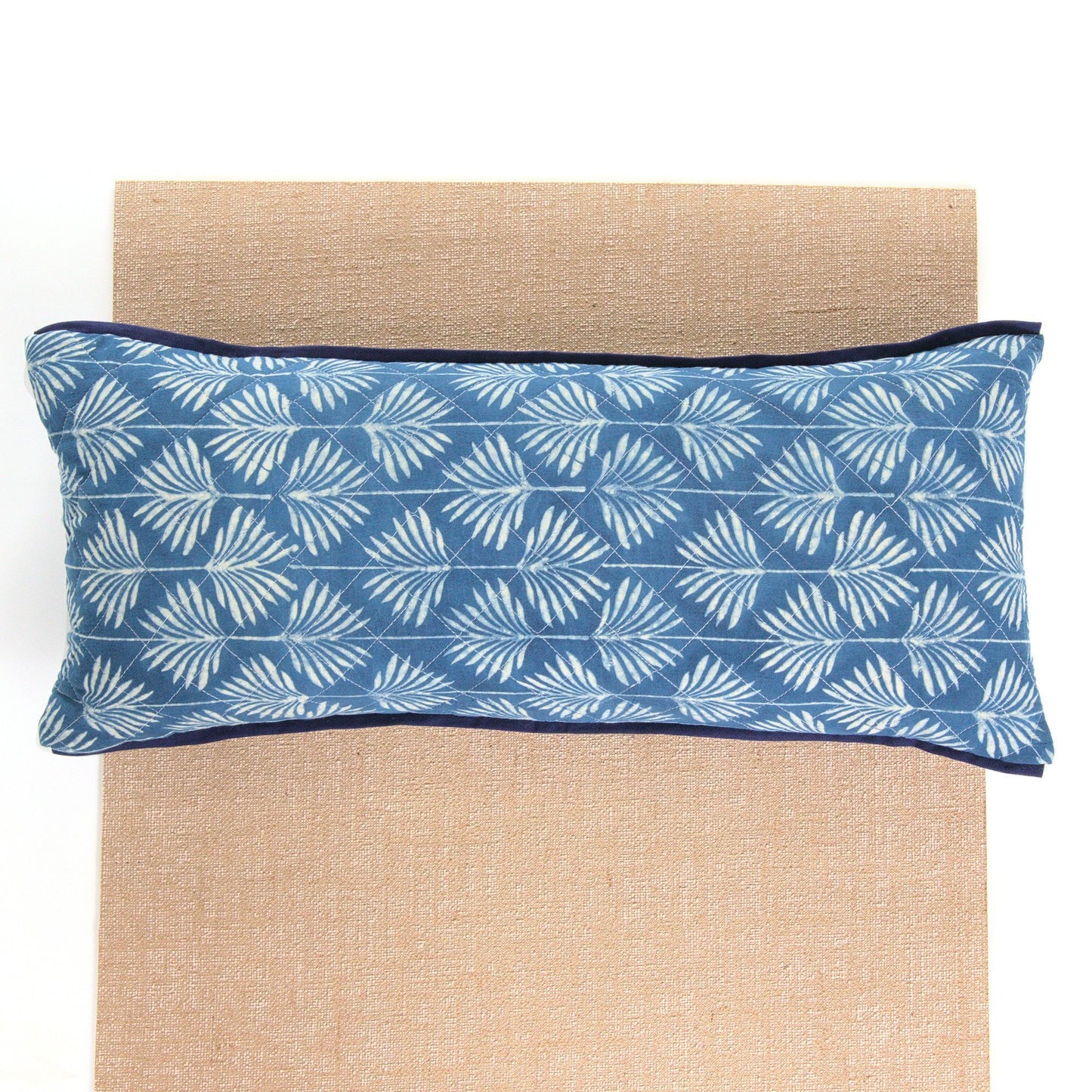 
                  
                    Yoga Pillow - Ajrakh Palm-Block Printed, Yoga Pillows-xo
                  
                