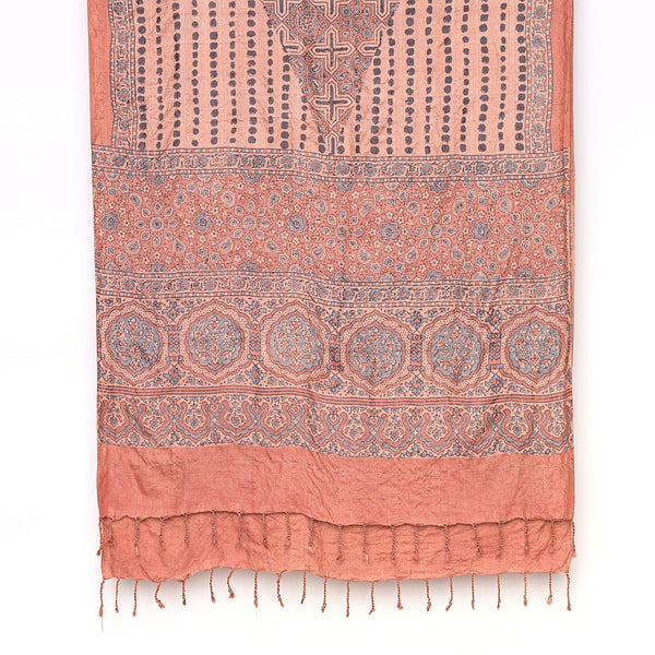 Madder root wild silk natural dye scarf-Gifts, Scarves-xo