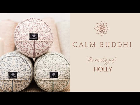 Round Meditation Cushion - Holly Sage – Calm Buddhi