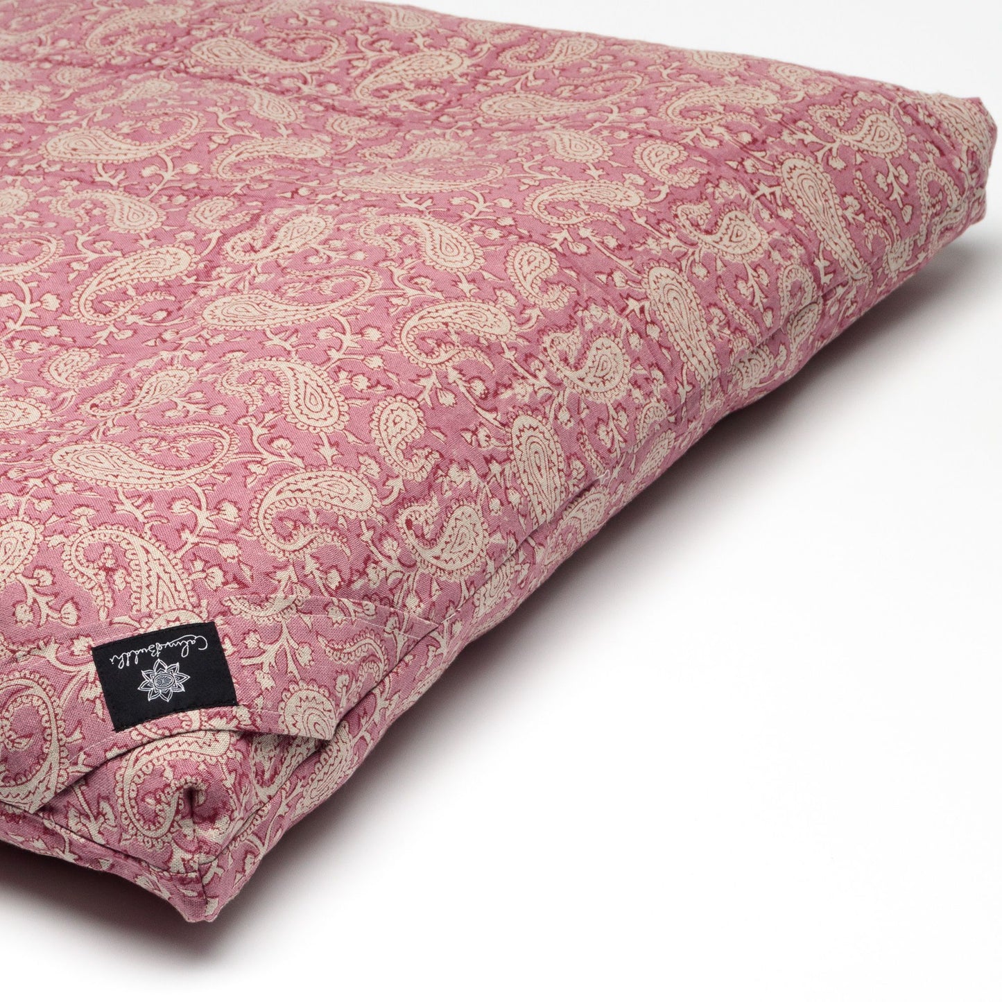 
                  
                    Meditation cushion paisley pink zabuton ~ Linen-Block Printed, Zabutons-xo
                  
                